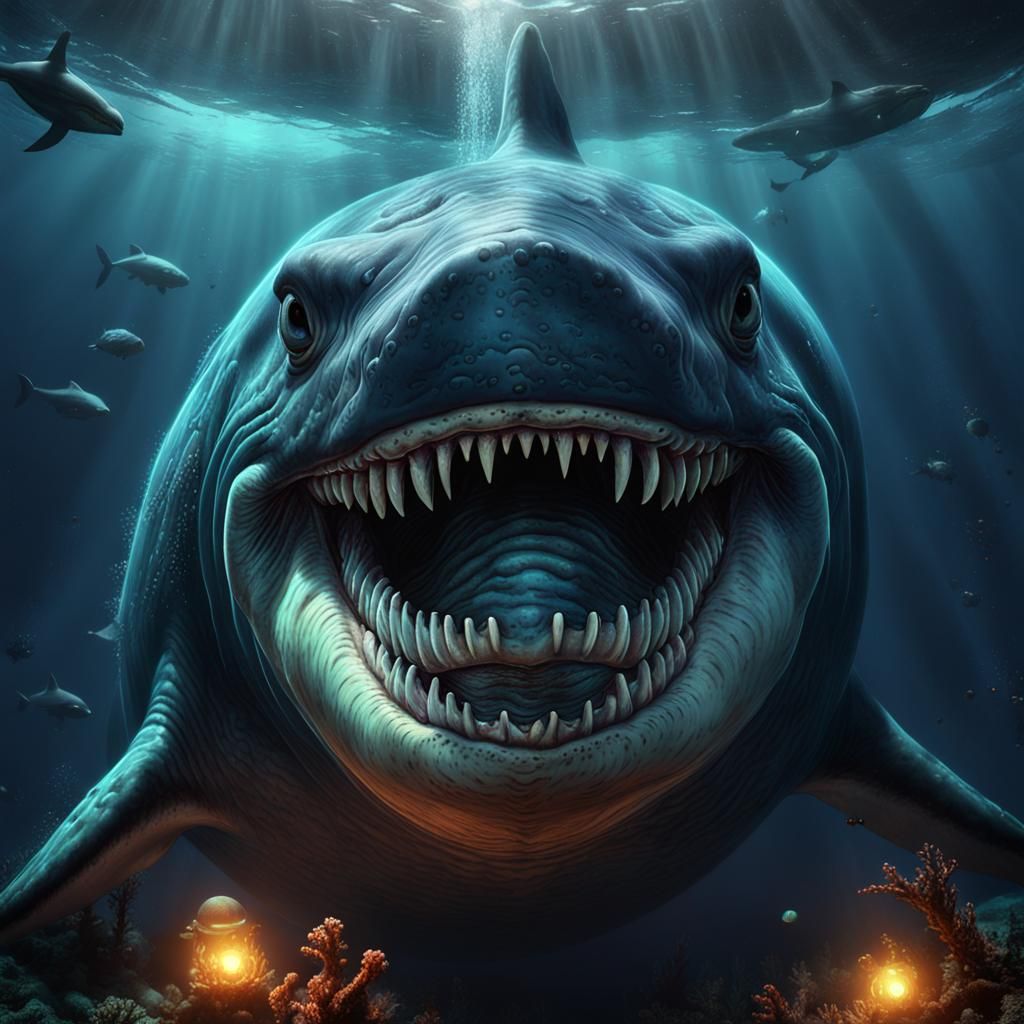 Creepy One-Eyed Sea Monster Horror