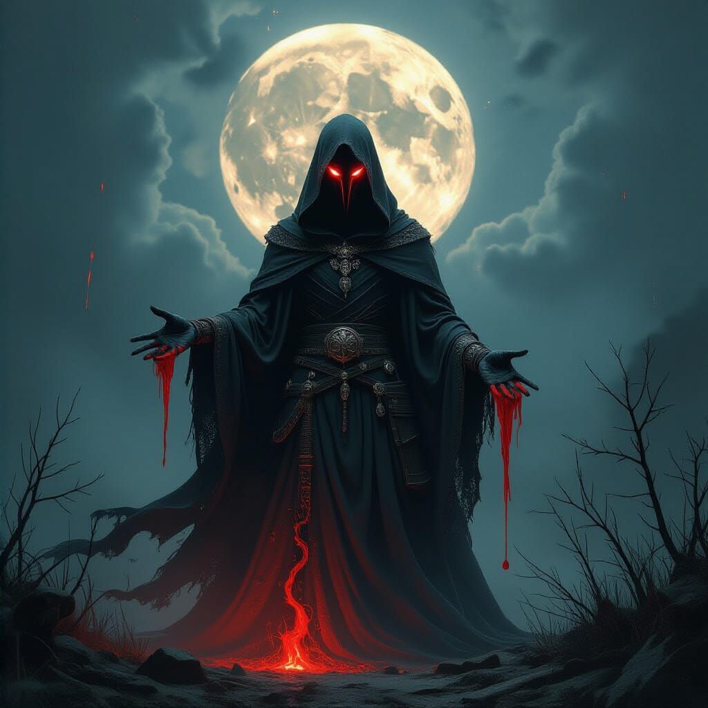 Eldritch Horror: Snake-Faced Ghost in Blood Rain