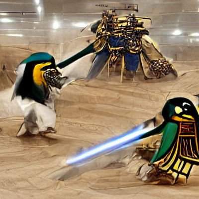 Epic Battle Scene of Good Versus Evil