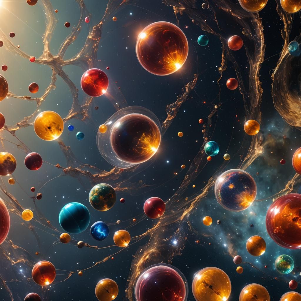 Jelly Solar System in Space: Hyper Detailed