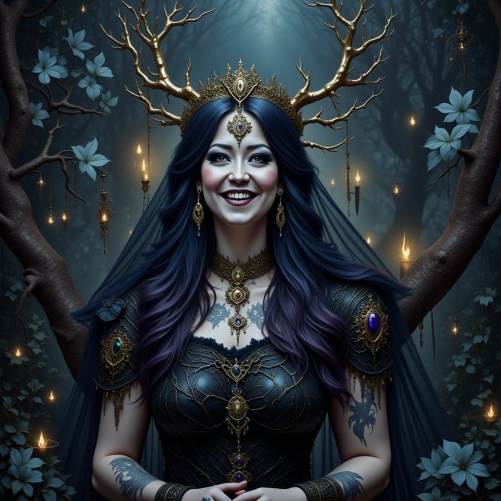 Alluring Woman with Commanding Presence