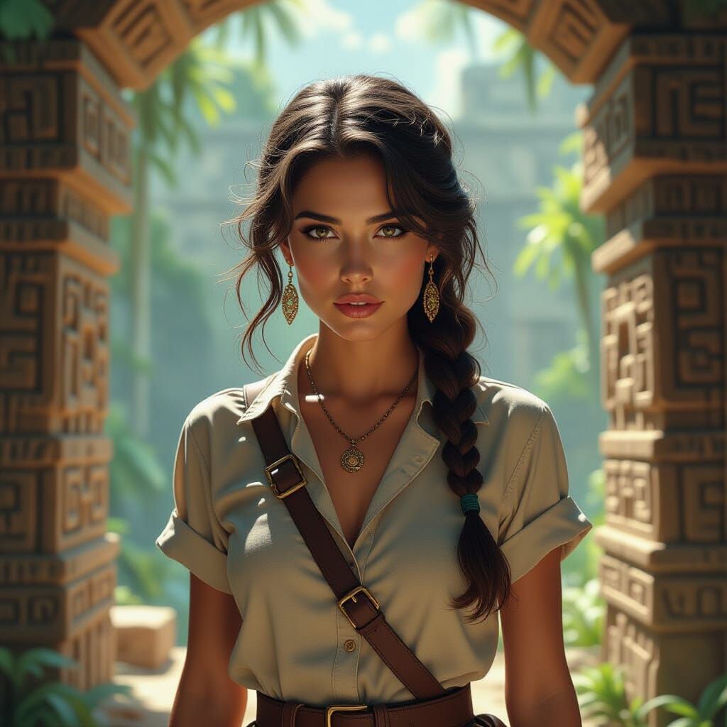 1920s Archaeologist Explores Mayan Tomb