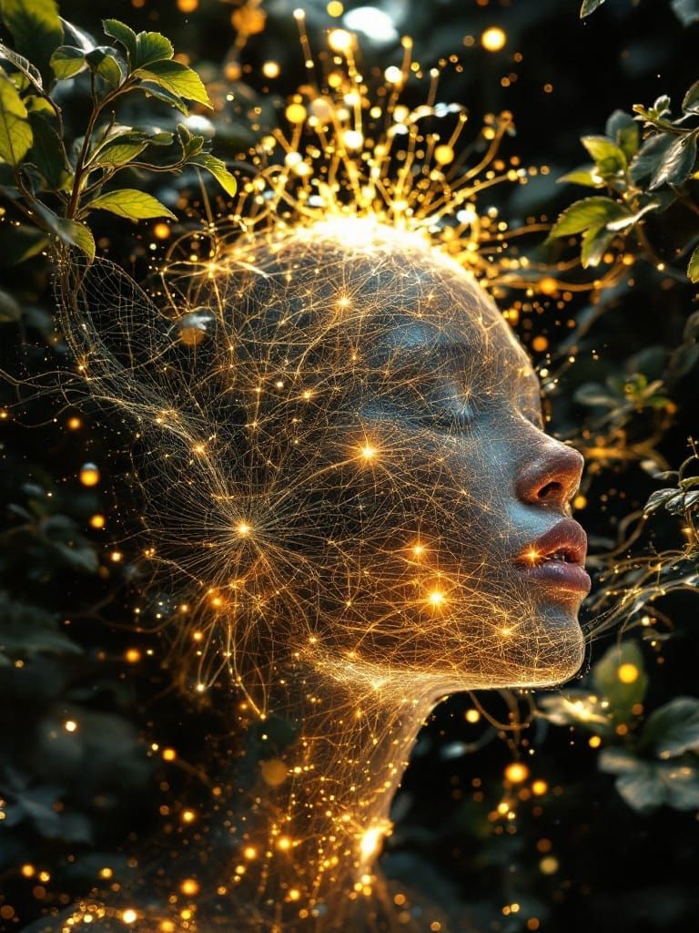 Ethereal Steamfunk Portrait in Gentle Solarigraphy Ambience