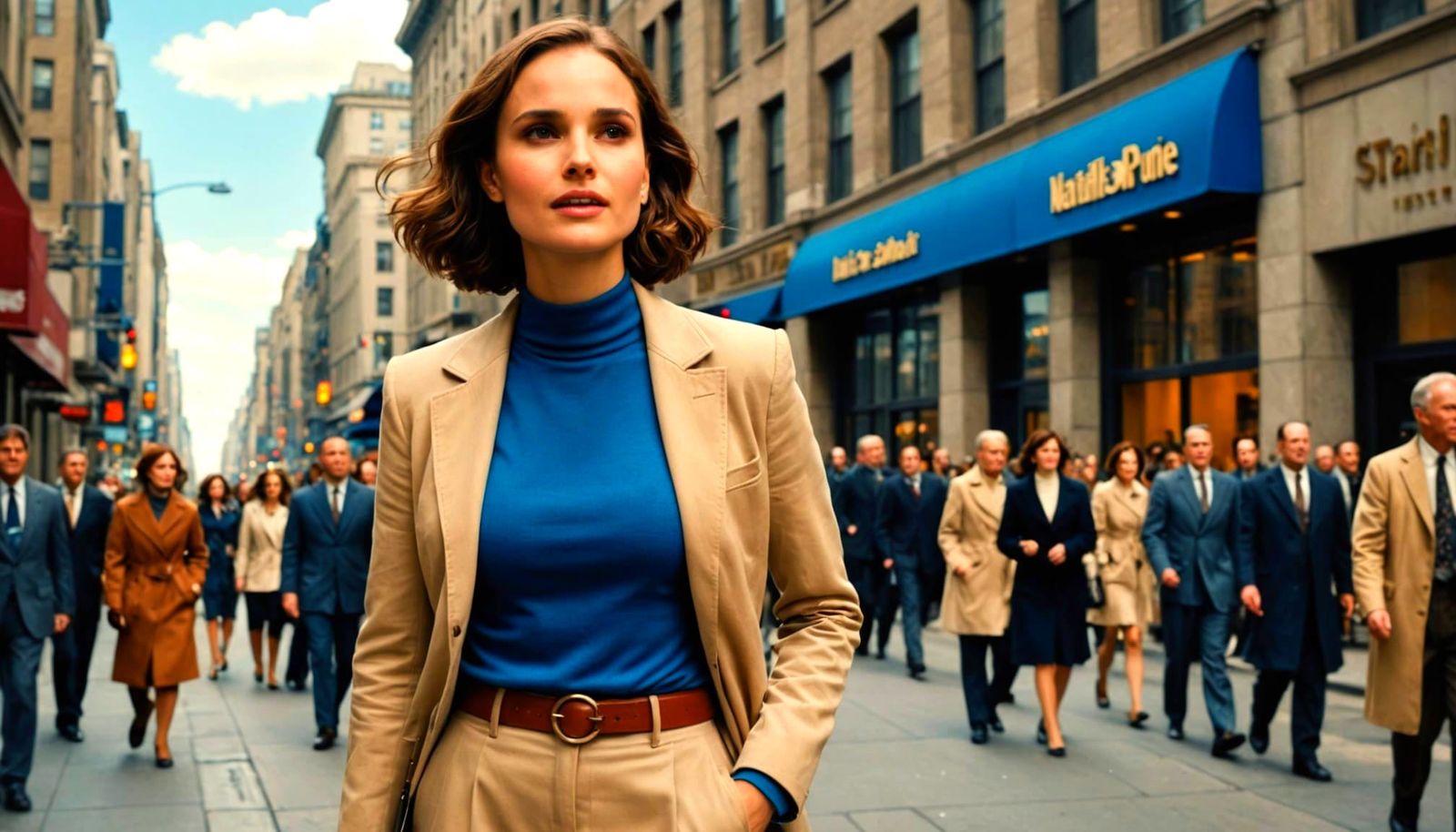 Natalie Portman as Lois Lane in Metropolis Cityscape