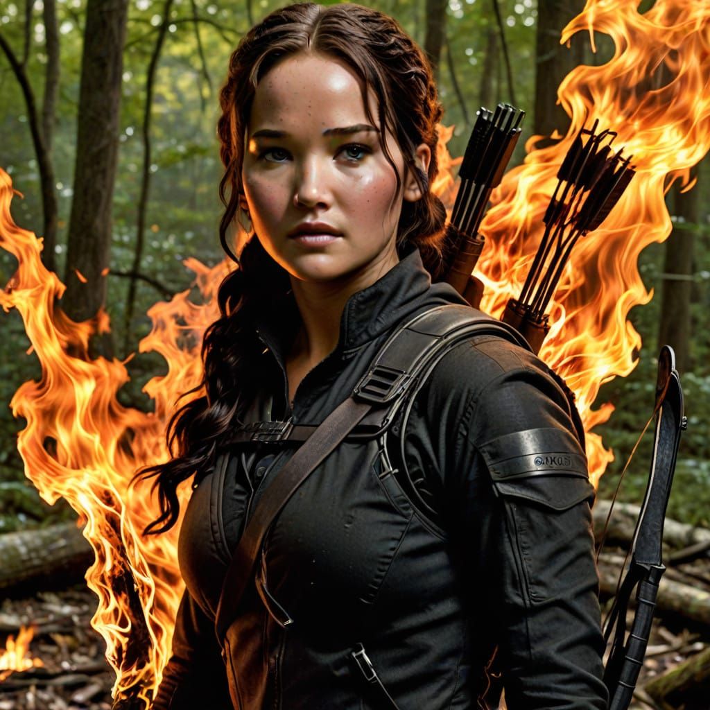 Katniss Everdeen, Fiery Heroine in a Blaze of Glory