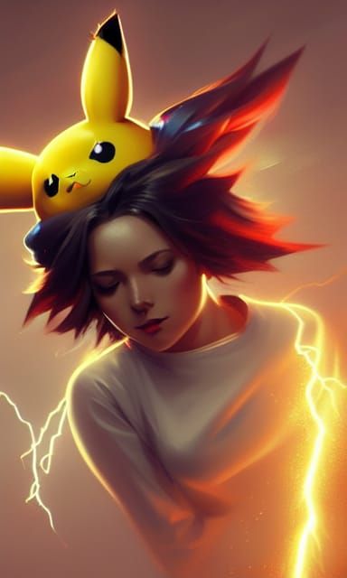 Pikachu Cosplayer Controls Lightning in Digital Portrait