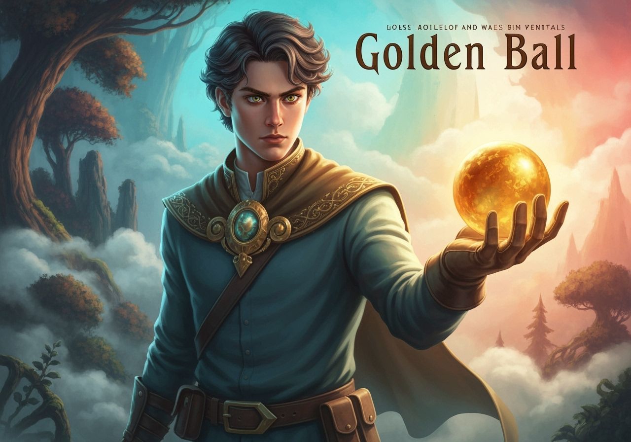 Fantasy Fairytale Book Cover Art: Hero and Golden Ball