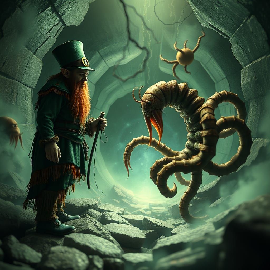 Leprechaun and Centipede's Surreal Dreamscape Quest
