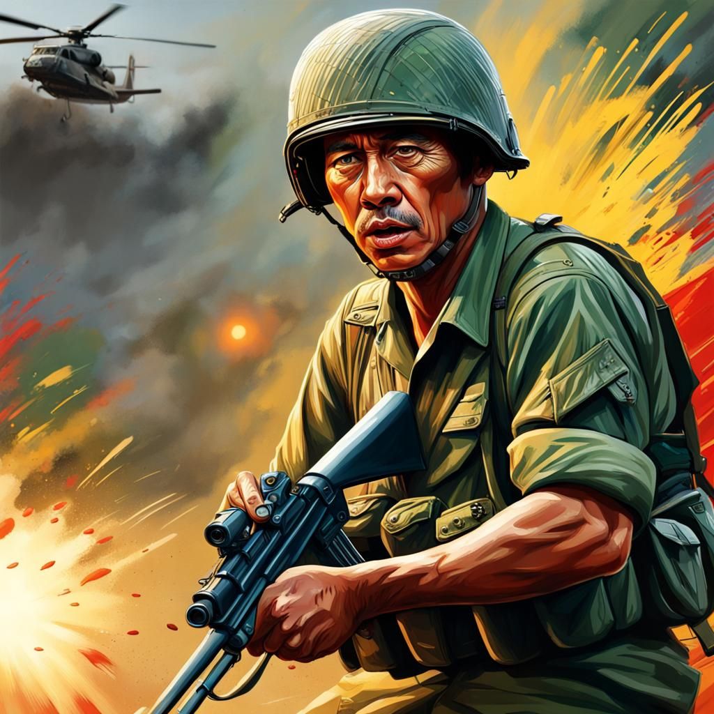 Hyperrealistic Vietnam War Concept Art