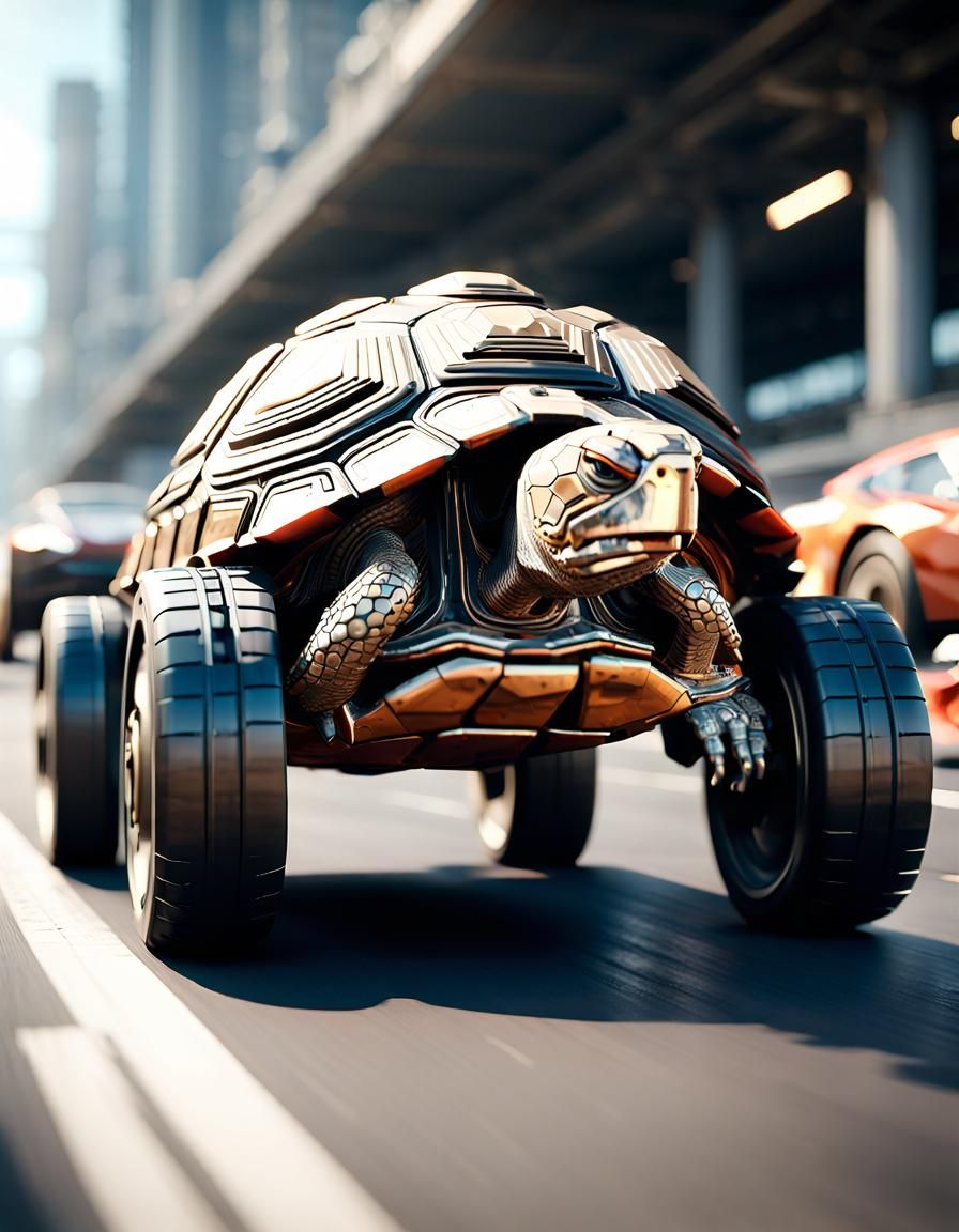 Tortoise Races in Futuristic Grand Prix
