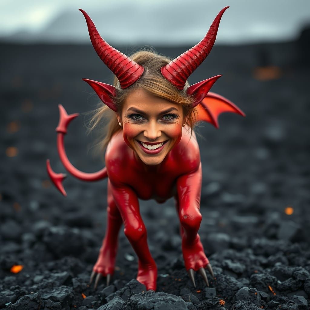 Goddess of Lava Emerges in Hyperrealistic Splendor