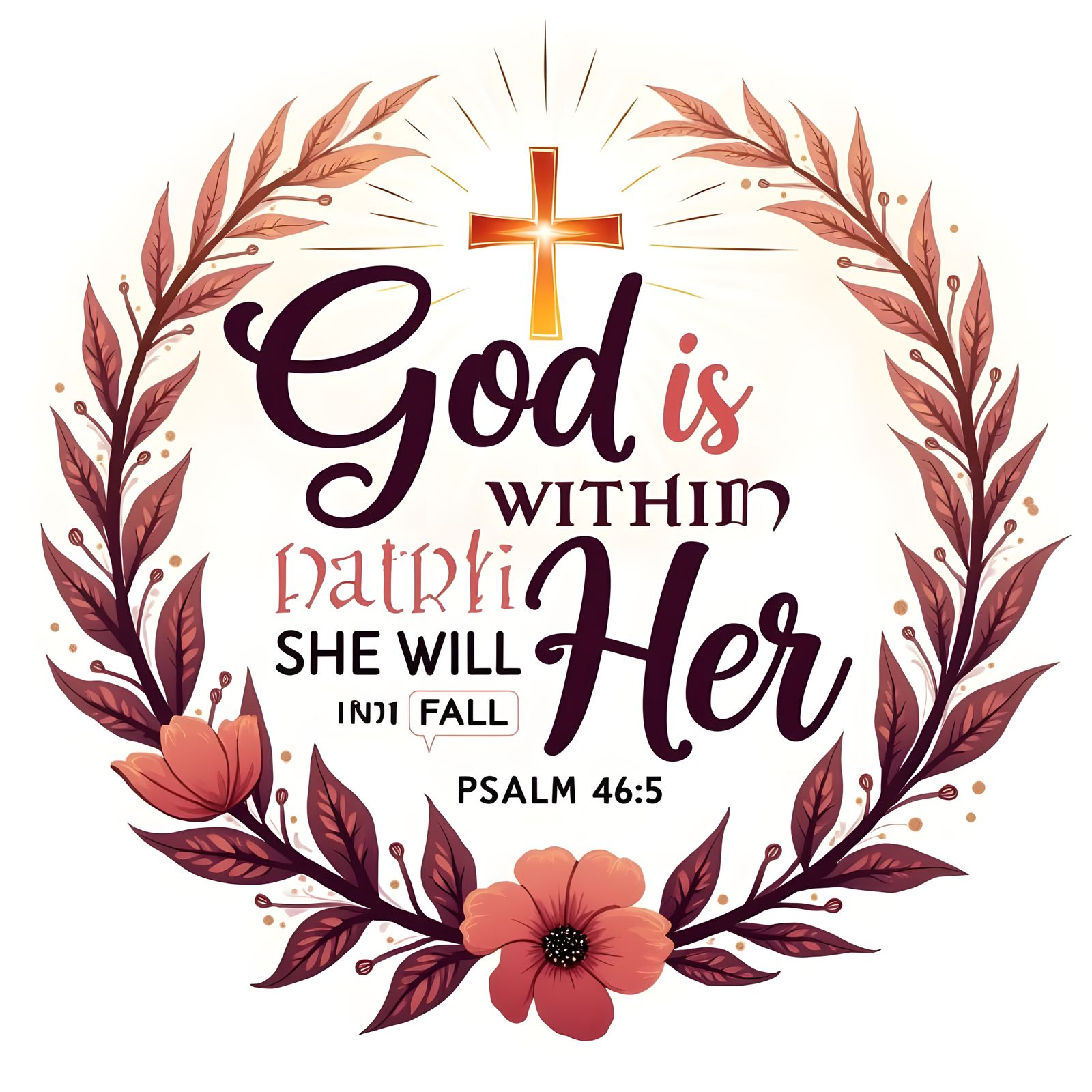 Faithful Woman Design: God Is Within Her