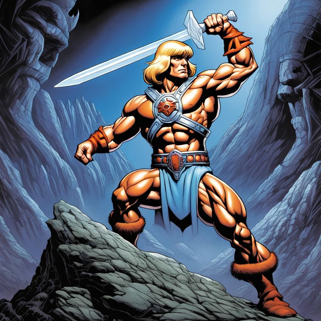 He-Man Comic Book Art by Brooks and Mumford