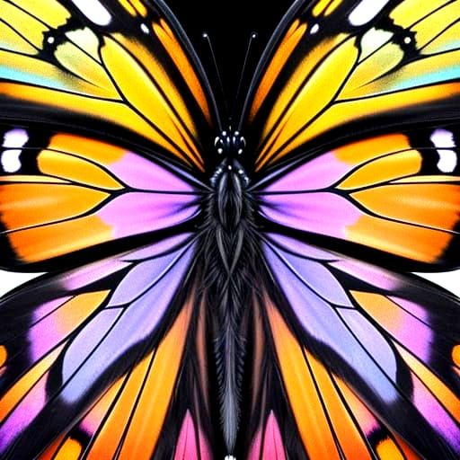 Hyperrealistic Macro Butterfly Wing Patterns