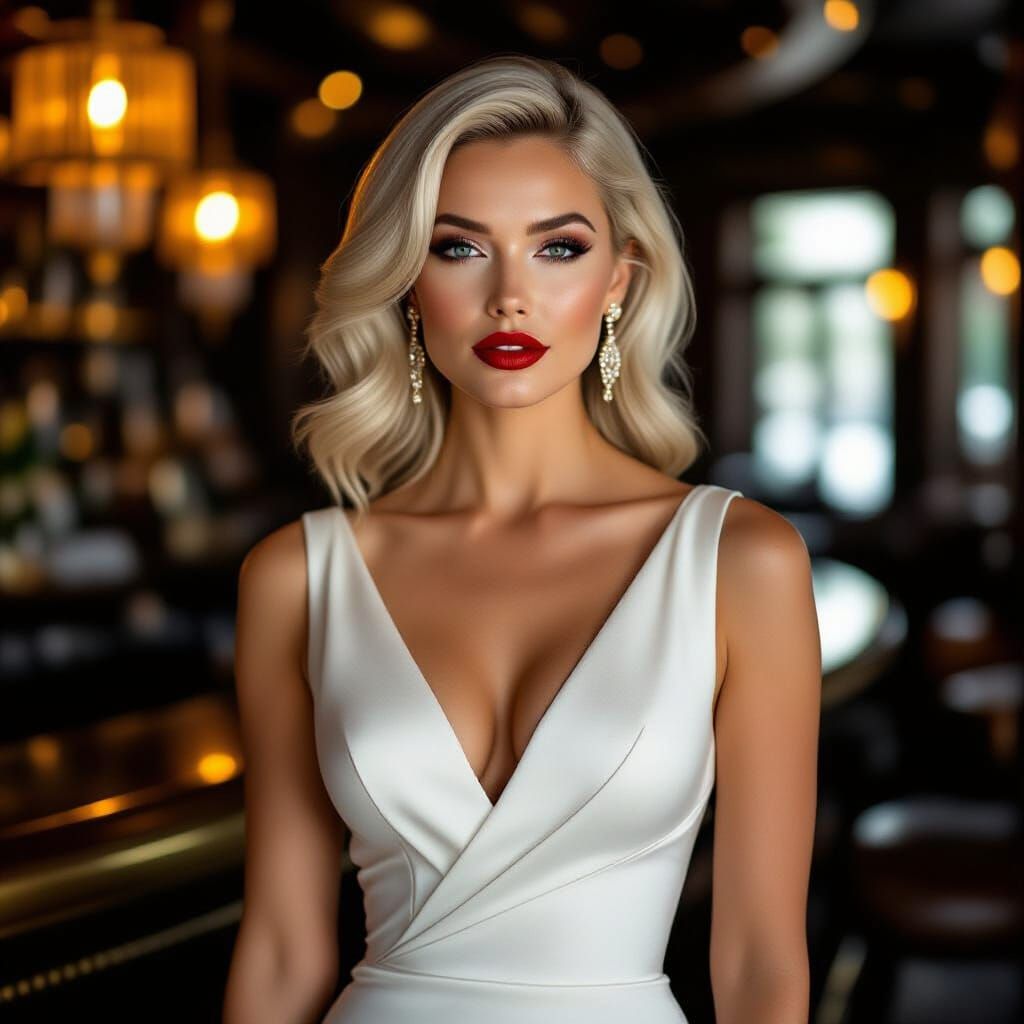 A stunning and elegant Art Deco-inspired photo of an elegant...