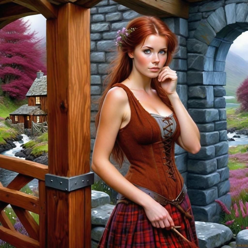 Scottish Women in Highland Fantasy World