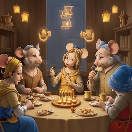 Mice Celebrate Hanukkah in Animated Realism