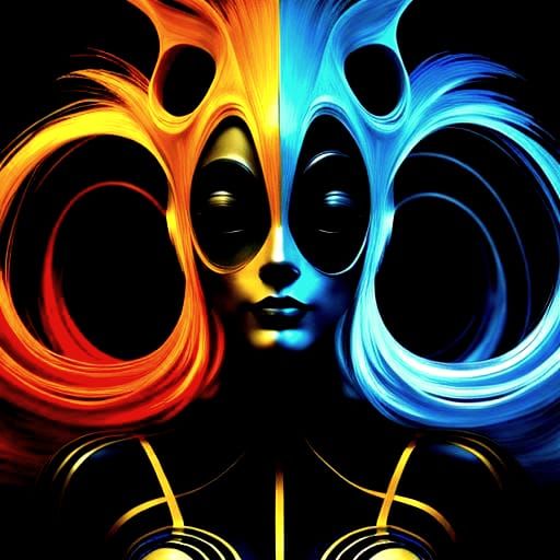 Psychedelic Glamour: A Surrealistic Color Masterpiece