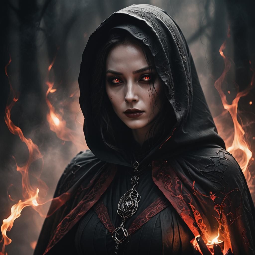 Ethereal Dark Fantasy Portrait in Gothic Style