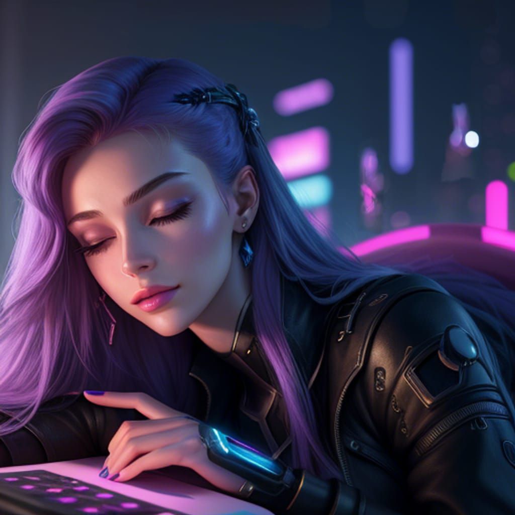 cyberpunk version of Sleeping Beauty