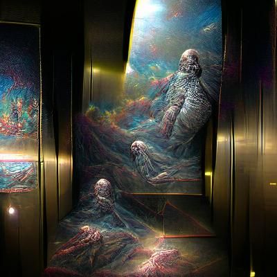 Horrific Elevators in Gustave Doré Style