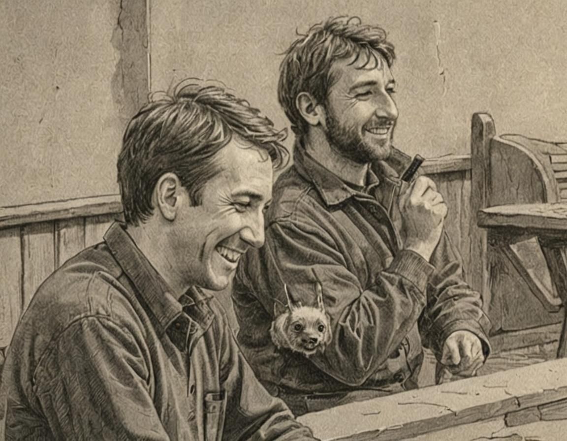 AI Generated Image of Ben Being Happy