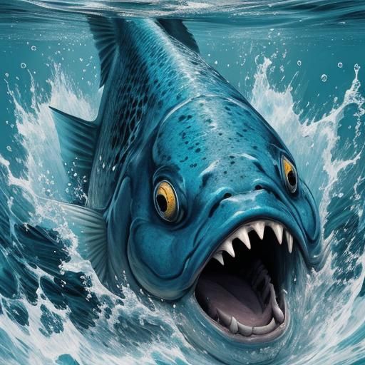 Screaming Fish: Expressionist Art in Vivid Colors