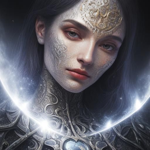 Surreal Portrait: Woman Transforms into Light