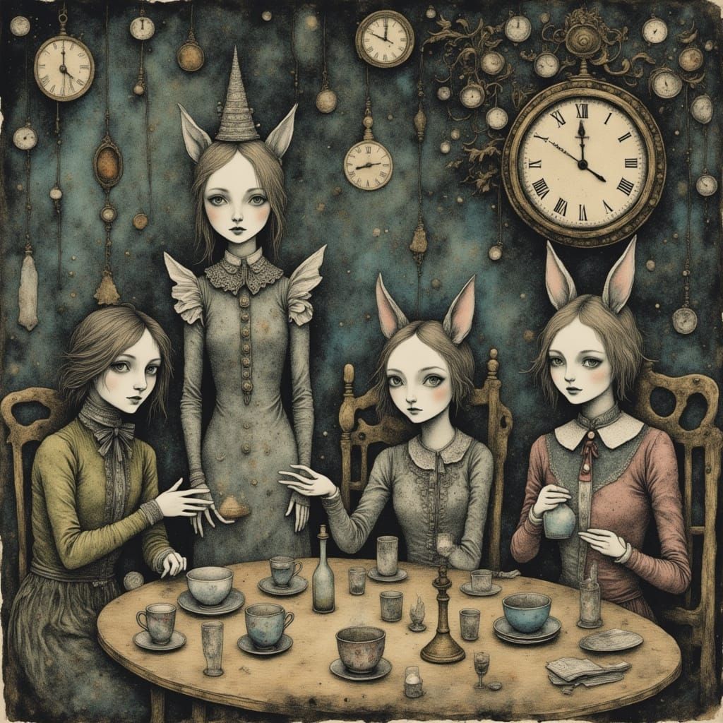 Surreal Alice in Wonderland Dreamscape