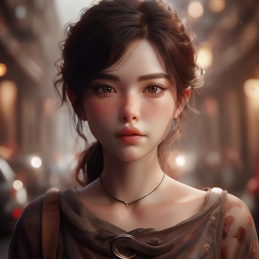 Realistic Portrait Photo with Cinematic Lighting