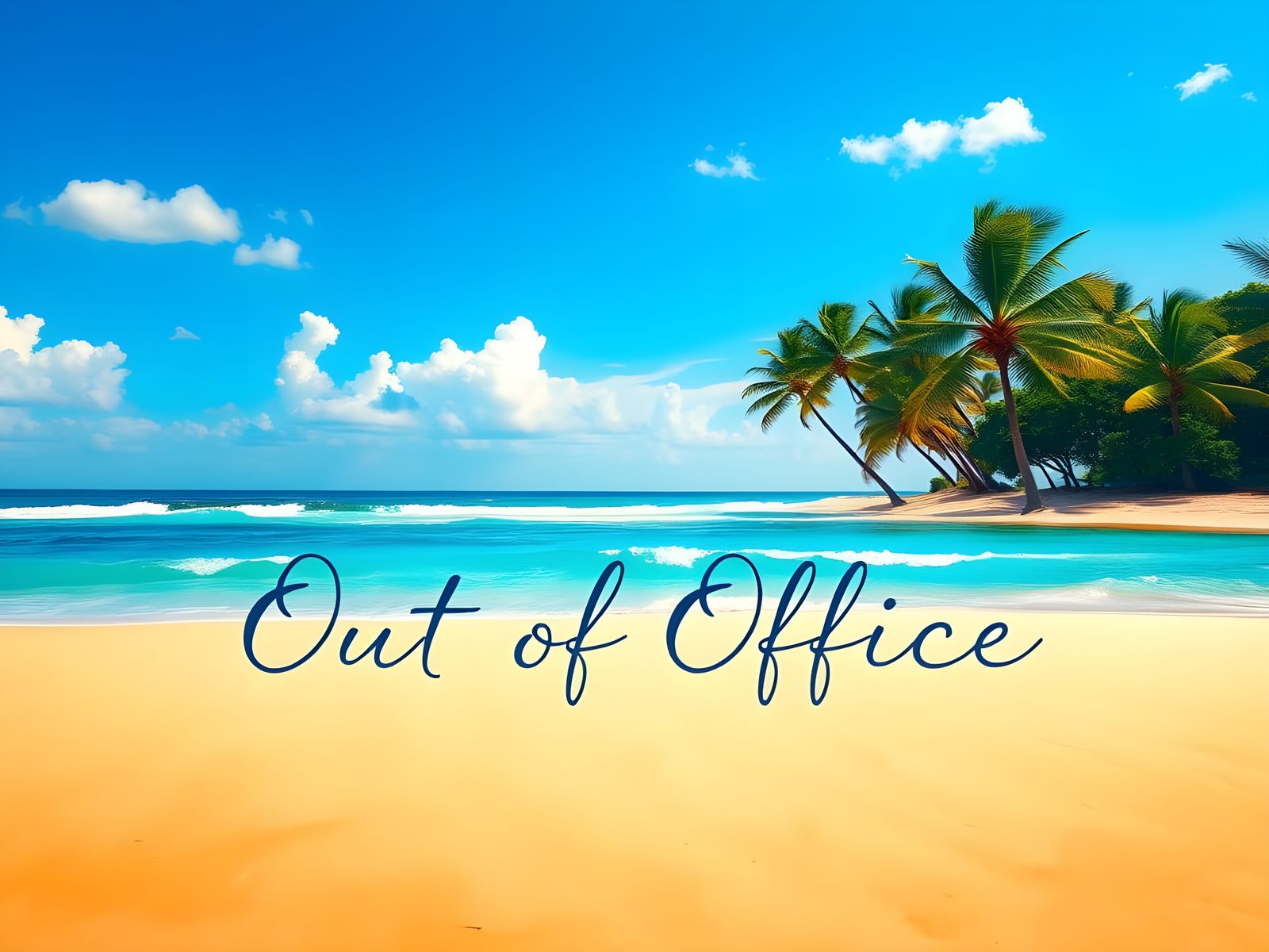 Elegant Beachside OOTB Message in Golden Sand