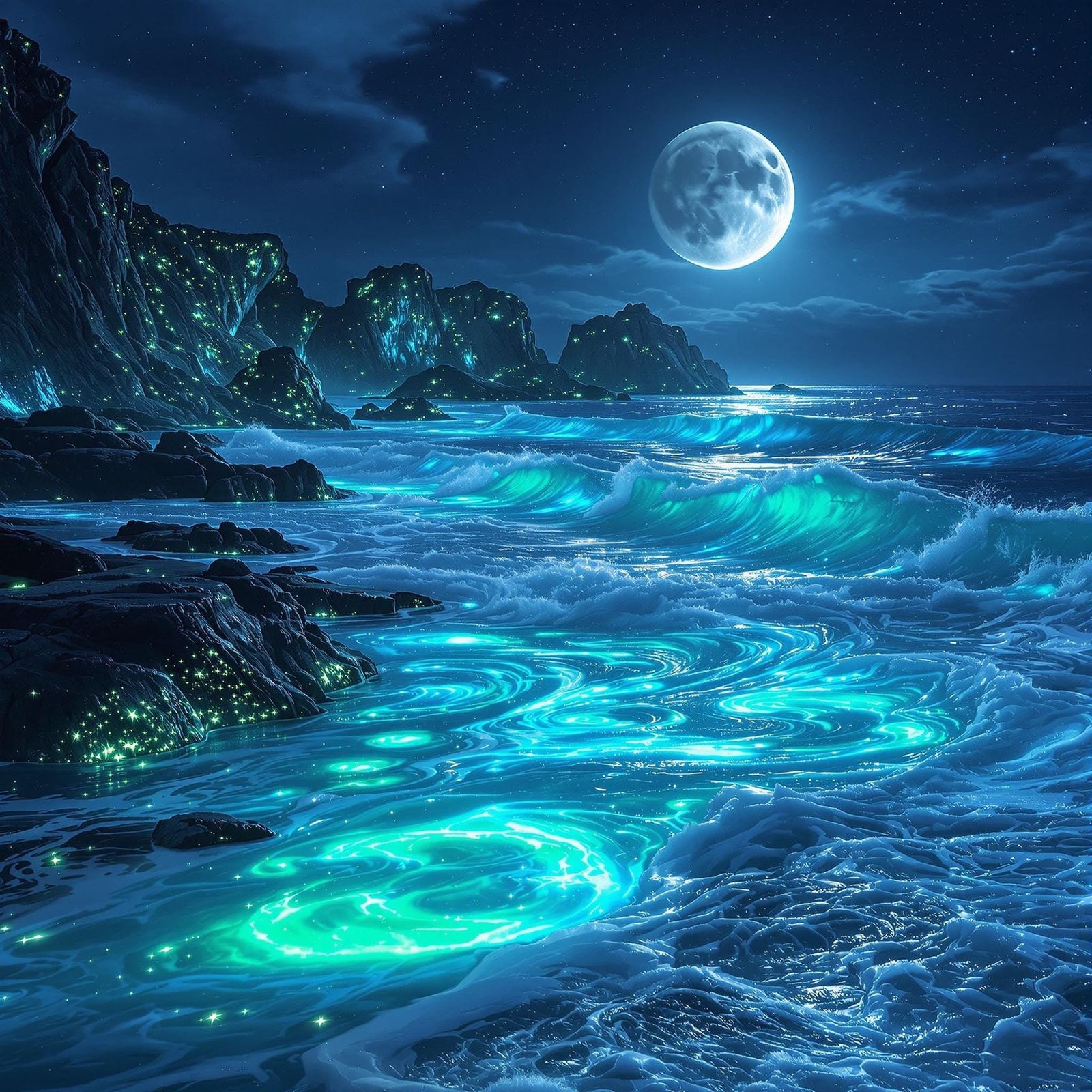 Blue ripples