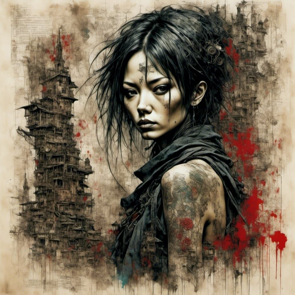 Nightmare Embodiment in Grunge Poster Style