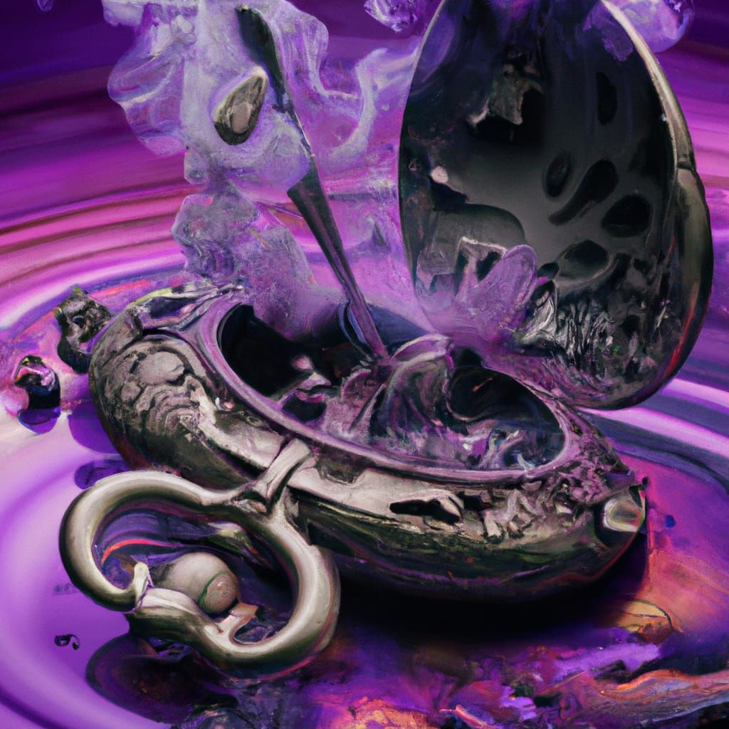 Melting Clocks in Purple Universe: Detailed Matte Painting