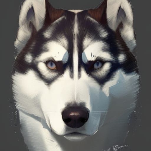 Hyperdetailed Husky Portrait in 8k Resolution