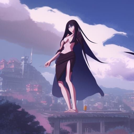 Anime Protagonist in Ghibli-Inspired Fantasy World