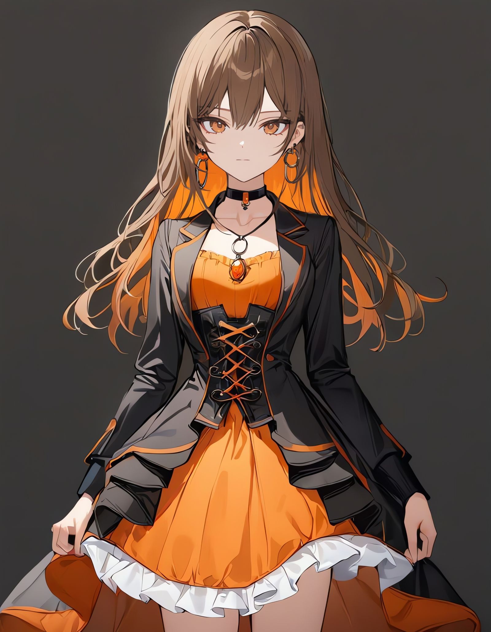 Androgynous Woman in Victorian Goth Aesthetic