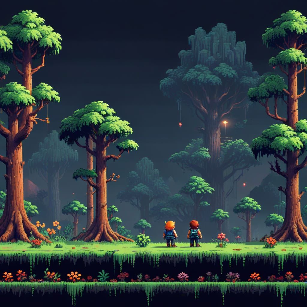 Glitchy 8-Bit Videogame Atmosphere