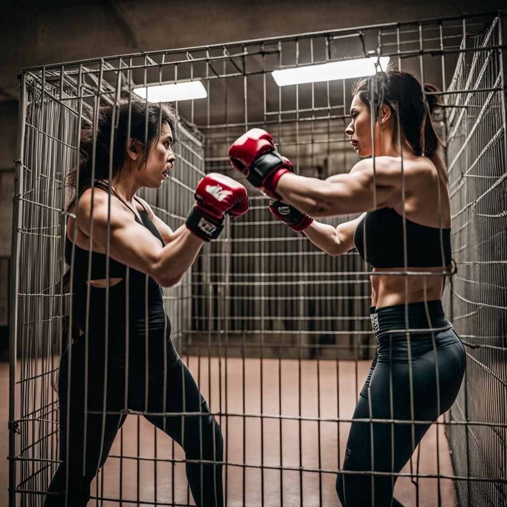 Women's Cage Fight: Intense Full Contact Battle