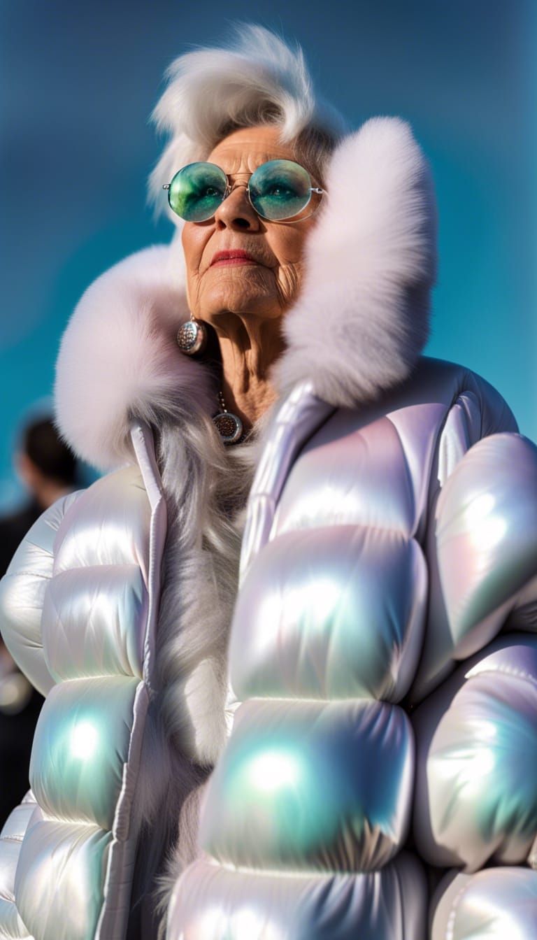 Sad Woman at Disco Festival in Hyperrealistic Style