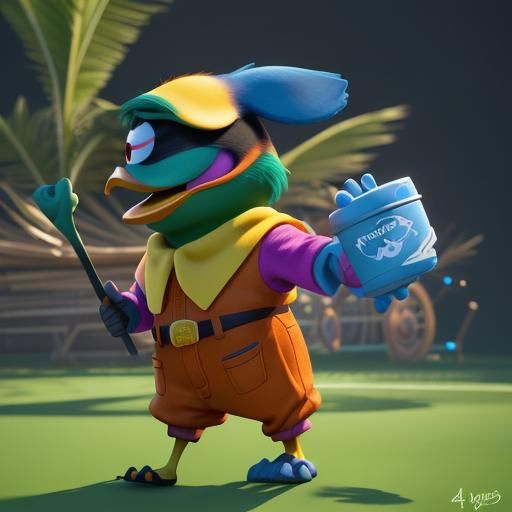 Playful Animated Characters in Bright 3D Digital Art