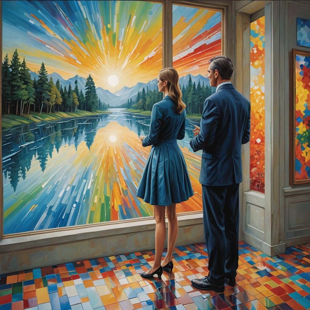 Illusory World with Interrelated Plots and Vibrant Colors