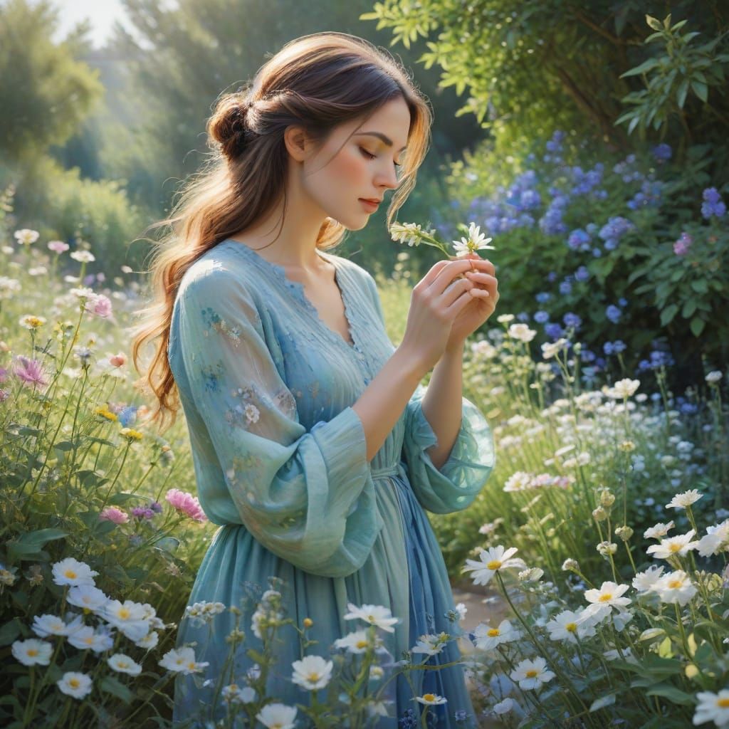 Tranquil Moment in the Garden