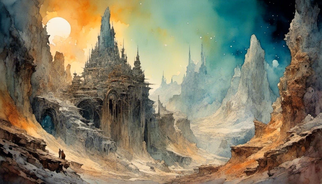 Surreal Cosmic Brush Stroke Painting Masterpiece