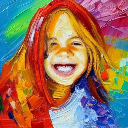 Smiling Cheese in Neo-Impressionist Oil Painting