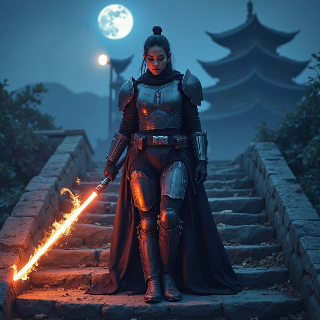 Bo-Katan's Fiery Ascent: A Star Wars Portrait