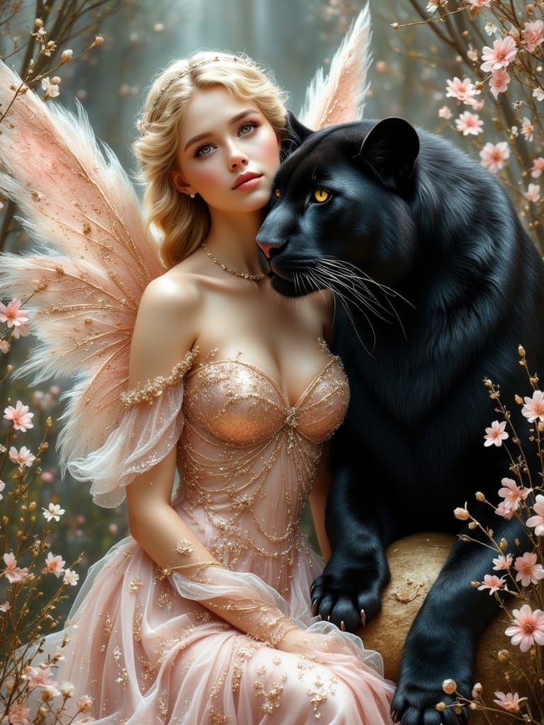 Enchanting Fairy Maiden in Ethereal Bloom