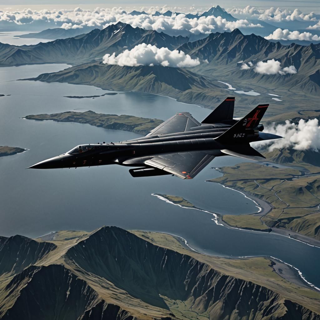 SR-71 Blackbird Soaring Over the Aleutian Islands