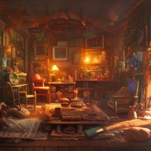 Christmas Toy Shop in Photorealistic Style