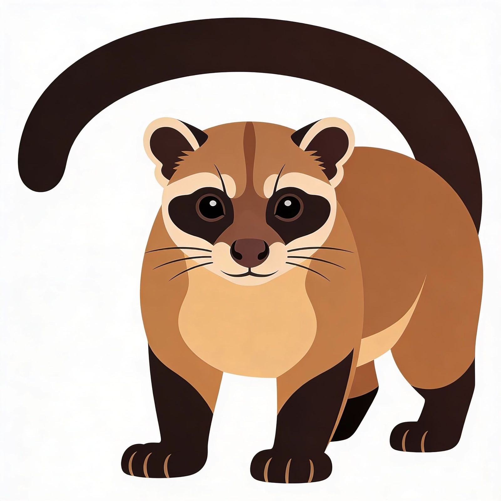 Civet Vector Illustration in Flat Design Style